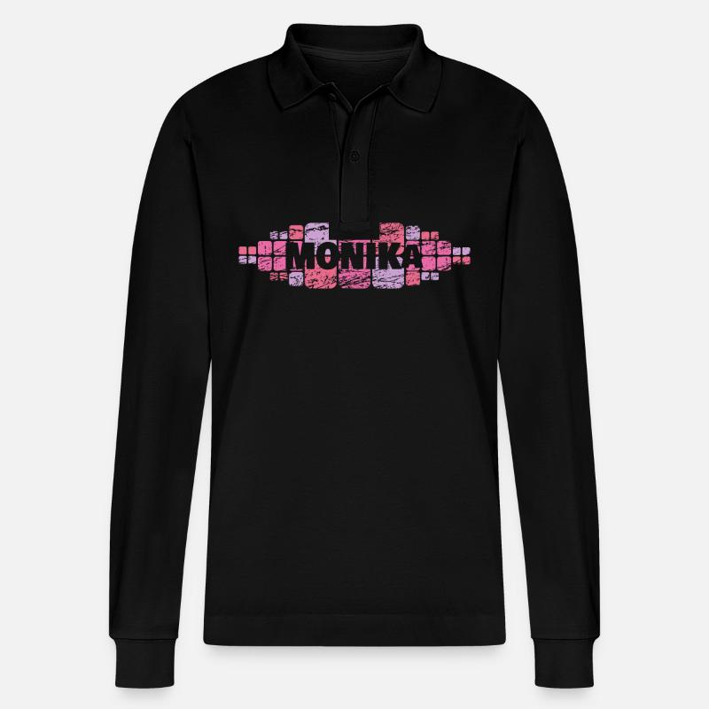 Mutti Monika - Stanley/Stella Unisex Bio-Langarm-Poloshirt Prepster - Schwarz
