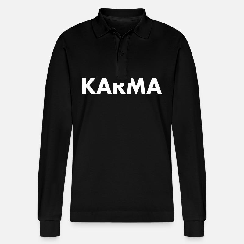 Karma - Stanley/Stella Unisex Bio-Langarm-Poloshirt Prepster - Schwarz
