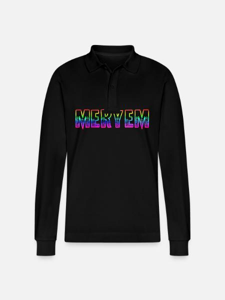 meryem rs regenbogen - Stanley/Stella Unisex Bio-Langarm-Poloshirt Prepster - Schwarz