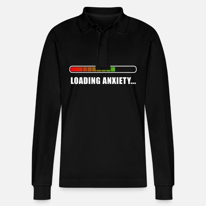 Loading L’anxiété... - Polo à manches longues bio PREPSTER Stanley/Stella Unisexe - noir