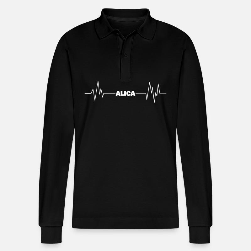 Alica - Stanley/Stella Unisex Bio-Langarm-Poloshirt Prepster - Schwarz