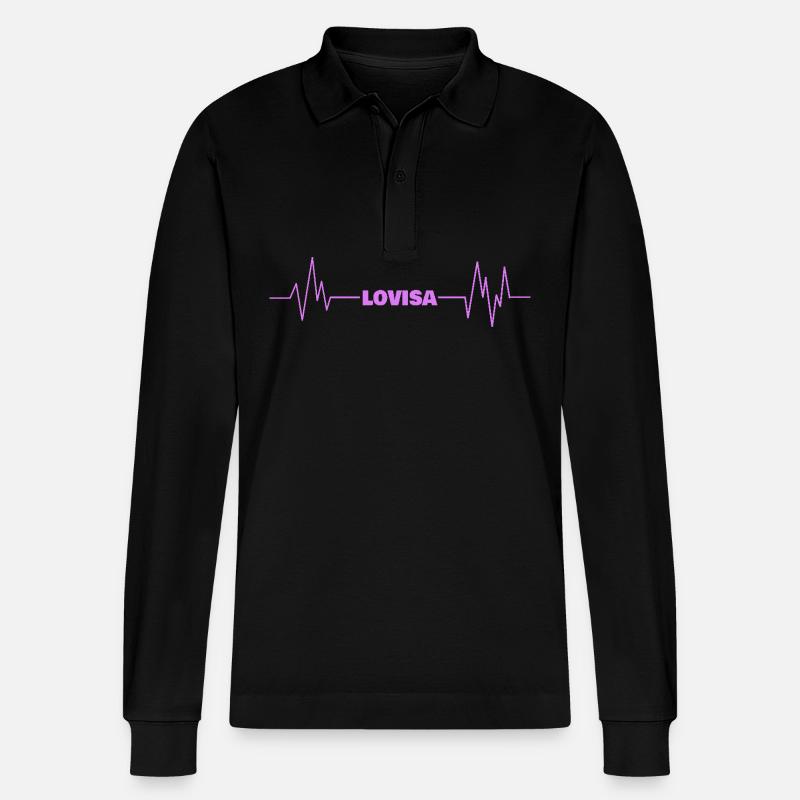 Lovisa - Stanley/Stella Unisex Bio-Langarm-Poloshirt Prepster - Schwarz
