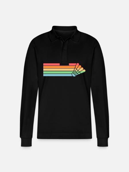 Federball Badminton - Stanley/Stella Organic Unisex Long-Sleeved Polo Shirt Prepster - black
