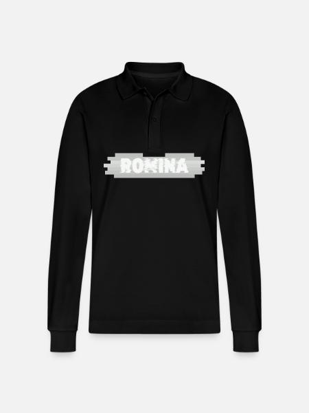 Name Romina - Stanley/Stella Organic Unisex Long-Sleeved Polo Shirt Prepster - black