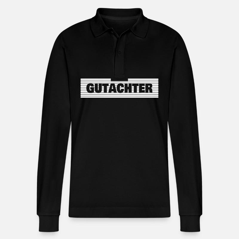 Beruf Gutachter - Stanley/Stella Unisex Bio-Langarm-Poloshirt Prepster - Schwarz