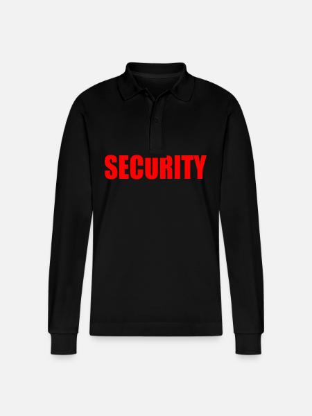 Security - Stanley/Stella Organic Unisex Long-Sleeved Polo Shirt Prepster - black