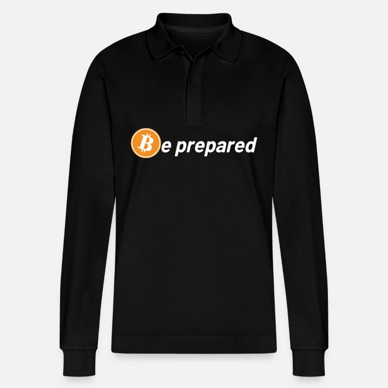 Logo Bitcoin Préparez-vous - Polo à manches longues bio PREPSTER Stanley/Stella Unisexe - noir