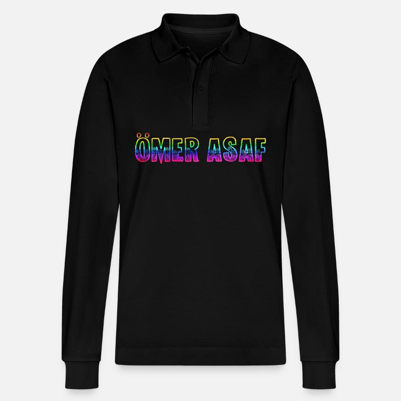 Ömer ASAF RS Rainbow - Polo à manches longues bio PREPSTER Stanley/Stella Unisexe - noir