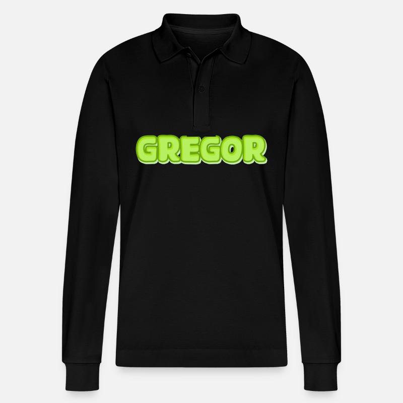 Gregor Gregor - Stanley/Stella Unisex Bio-Langarm-Poloshirt Prepster - Schwarz