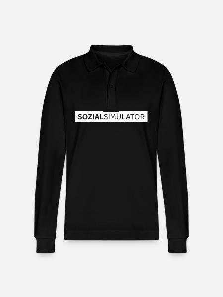 SOZIALSIMULATOR - Stanley/Stella Unisex Bio-Langarm-Poloshirt Prepster - Schwarz