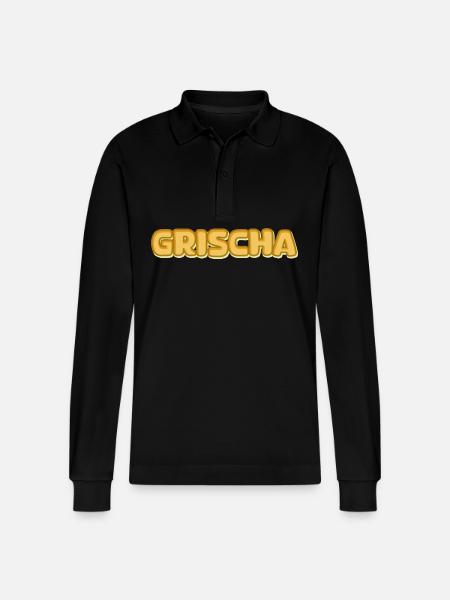 Grischa as Grischa - Stanley/Stella Organic Unisex Long-Sleeved Polo Shirt Prepster - black