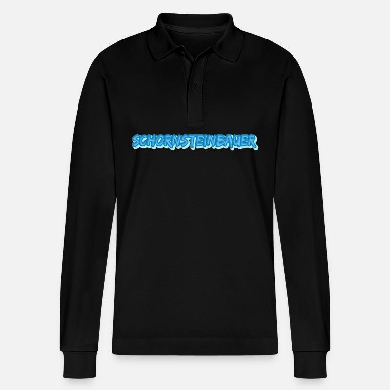 Job Schornsteinbauer - Stanley/Stella Unisex Bio-Langarm-Poloshirt Prepster - Schwarz