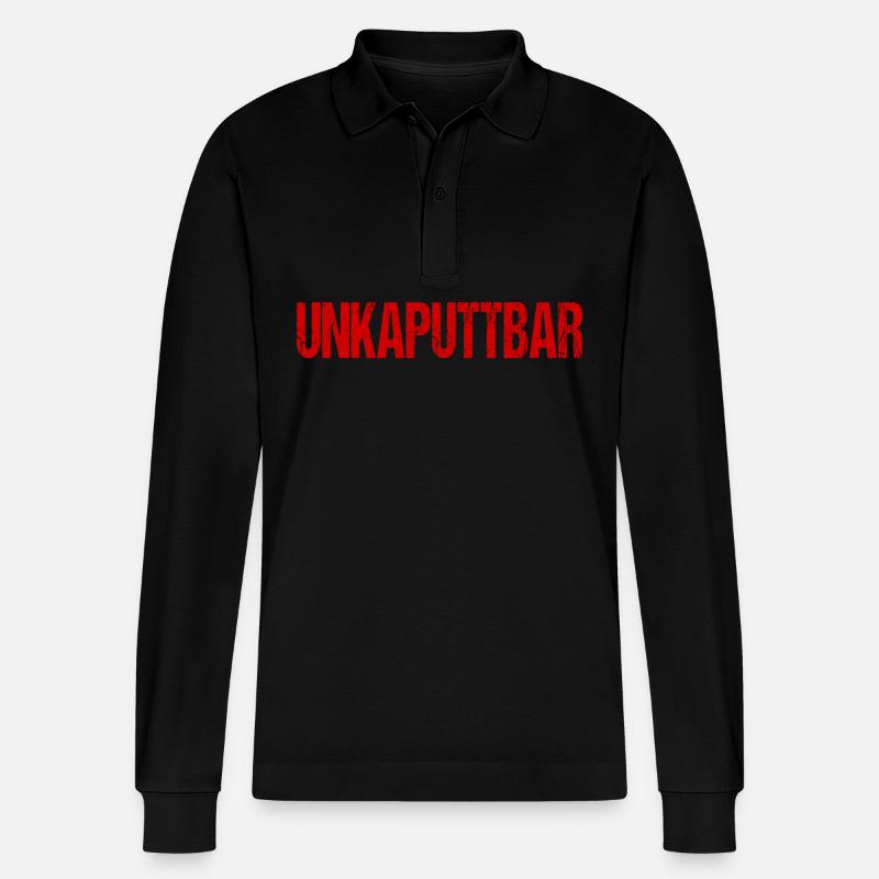 UNKAPUTTBAR - Stanley/Stella Unisex Bio-Langarm-Poloshirt Prepster - Schwarz