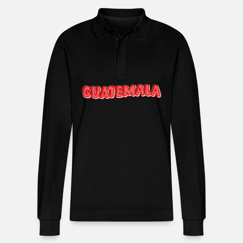 Guatemala als Urlaub - Stanley/Stella Unisex Bio-Langarm-Poloshirt Prepster - Schwarz