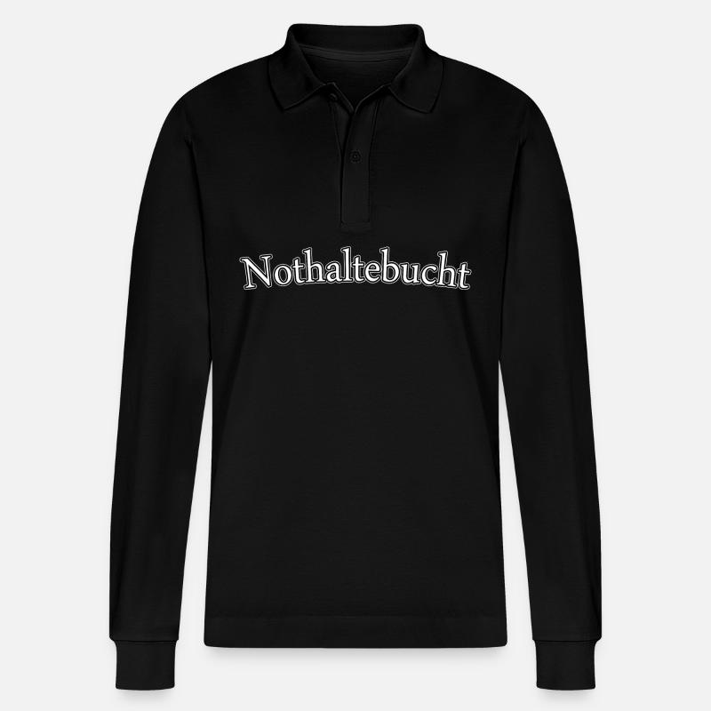 Nothaltebucht - Stanley/Stella Unisex Bio-Langarm-Poloshirt Prepster - Schwarz