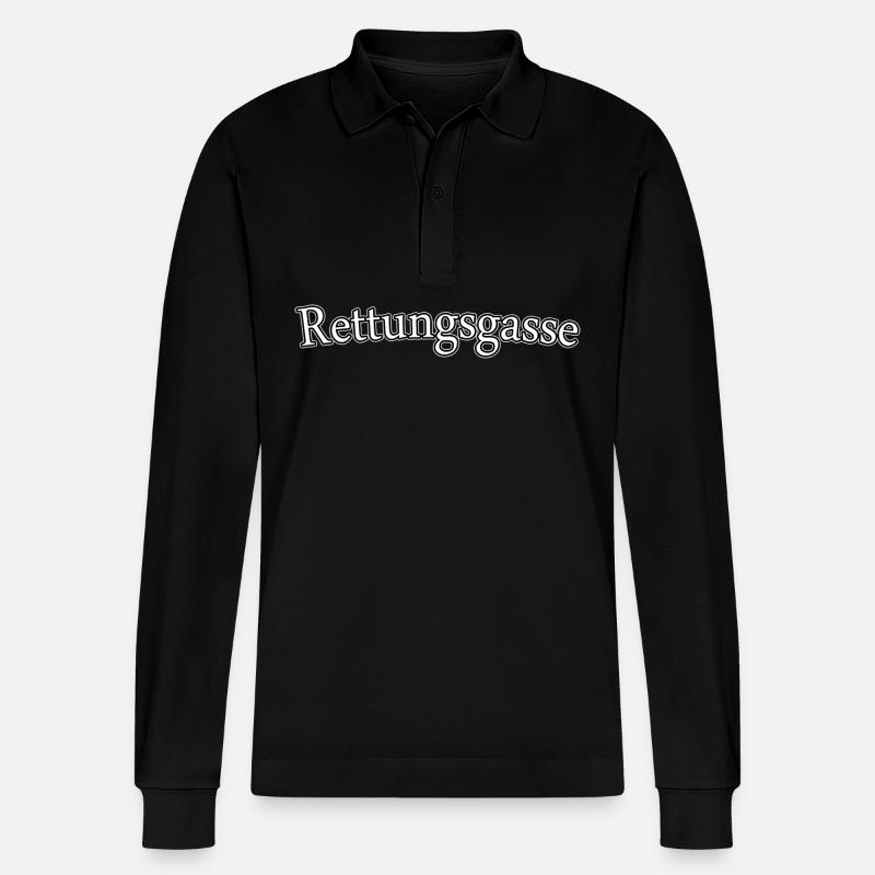 Rettungsgasse - Stanley/Stella Unisex Bio-Langarm-Poloshirt Prepster - Schwarz