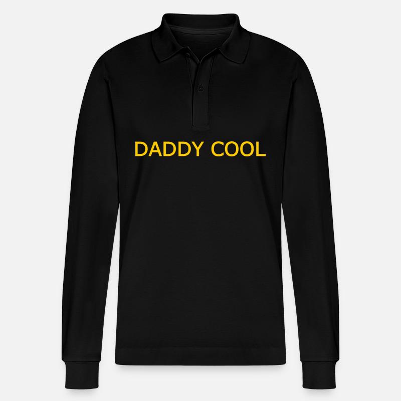 Daddy cool - Stanley/Stella Unisex Bio-Langarm-Poloshirt Prepster - Schwarz