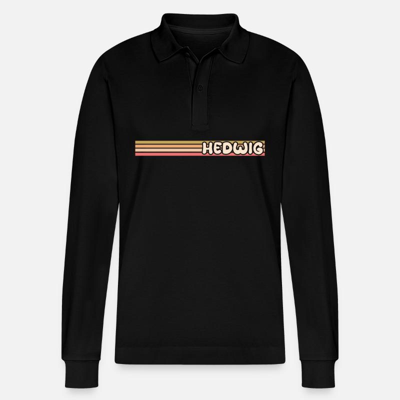 Hedwig als Style - Stanley/Stella Unisex Bio-Langarm-Poloshirt Prepster - Schwarz
