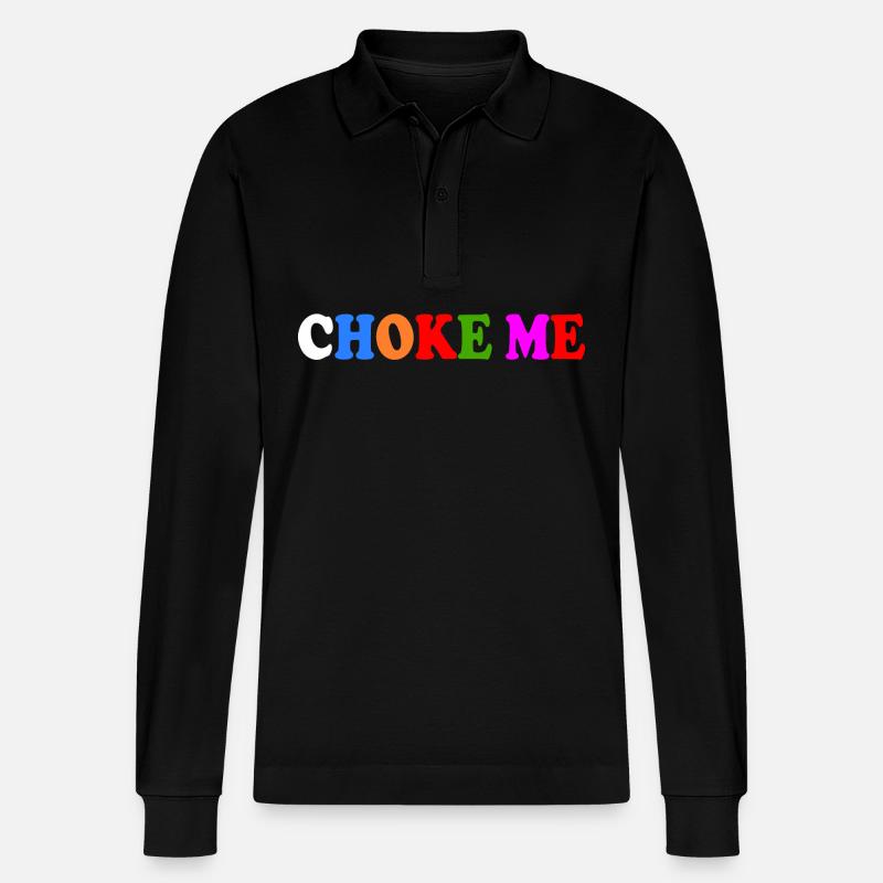 Choke me - Polo à manches longues bio PREPSTER Stanley/Stella Unisexe - noir