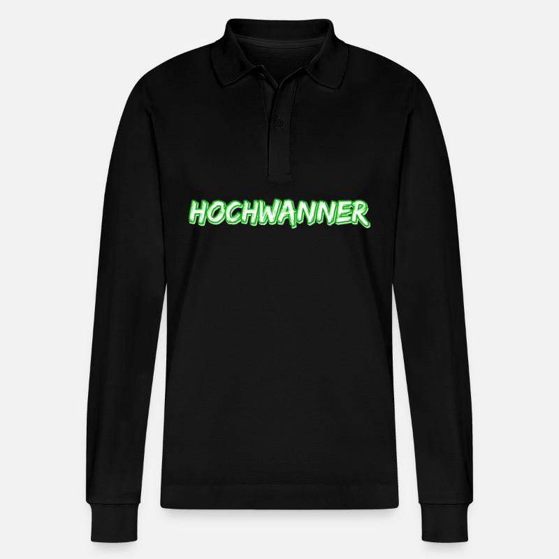 Trekking Hochwanner - Stanley/Stella Unisex Bio-Langarm-Poloshirt Prepster - Schwarz