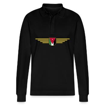 Jordan Amman Fan Outfit T-Shirt Design Gift - Polo à manches longues bio PREPSTER Stanley/Stella Unisexe - noir - Devant - Anna (173cm) & Nico (186cm)