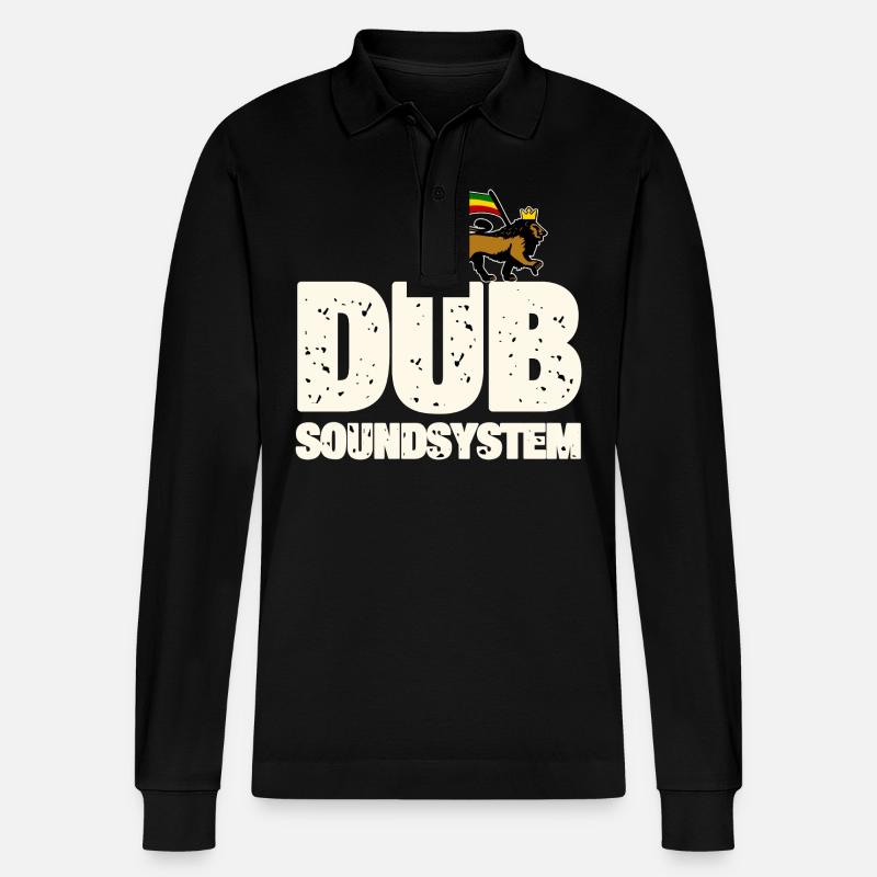 Dub Soundsystem - Stanley/Stella Unisex Bio-Langarm-Poloshirt Prepster - Schwarz