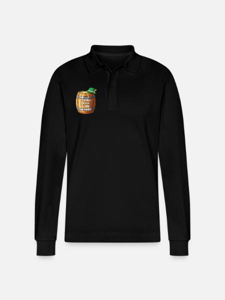 Full barrel, full fun! - Stanley/Stella Organic Unisex Long-Sleeved Polo Shirt Prepster - black