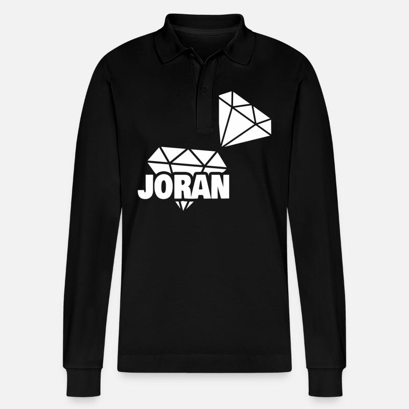 Joran als Kostbar - Stanley/Stella Unisex Bio-Langarm-Poloshirt Prepster - Schwarz
