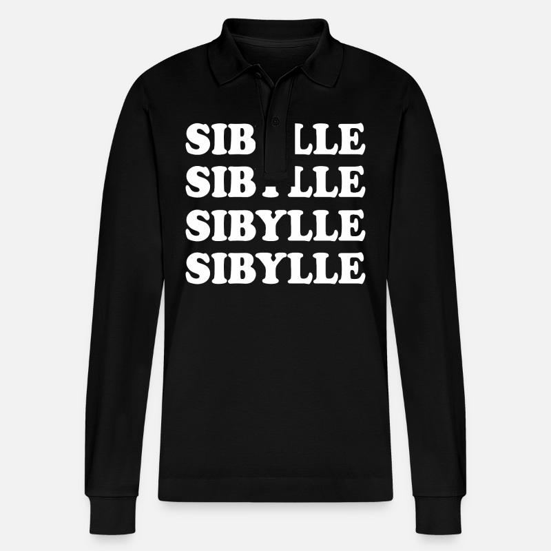 Sibylle - Polo à manches longues bio PREPSTER Stanley/Stella Unisexe - noir