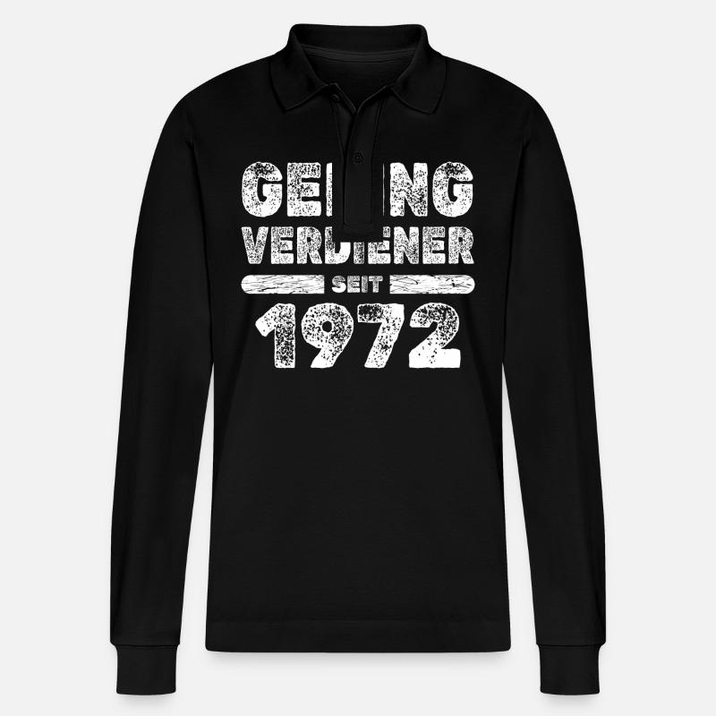 1972 - Stanley/Stella Unisex Bio-Langarm-Poloshirt Prepster - Schwarz