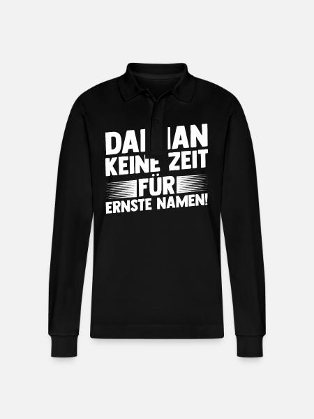 First name Damian - Stanley/Stella Organic Unisex Long-Sleeved Polo Shirt Prepster - black