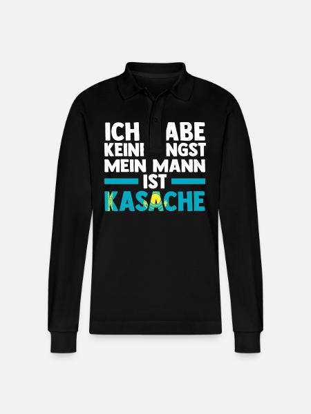 Kasachen Kasachstan - Stanley/Stella Unisex Bio-Langarm-Poloshirt Prepster - Schwarz