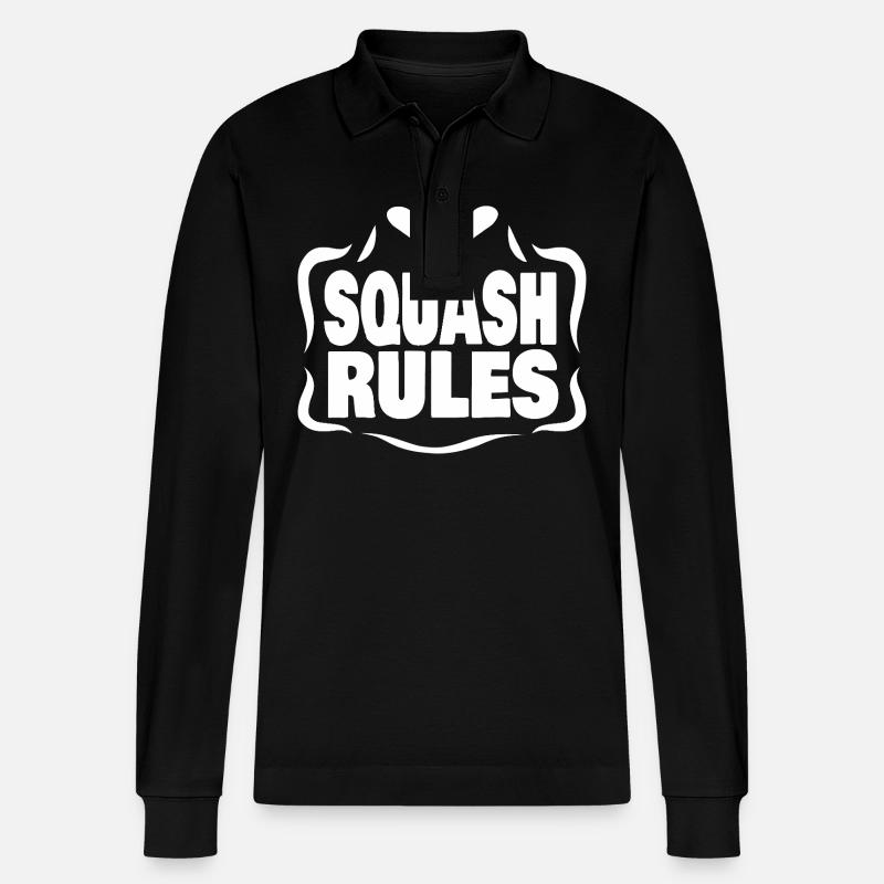 Squash Squash - Stanley/Stella Unisex Bio-Langarm-Poloshirt Prepster - Schwarz