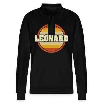 Cadeau pour Leonard - Polo à manches longues bio PREPSTER Stanley/Stella Unisexe - noir - Devant - Anna (173cm) & Nico (186cm)