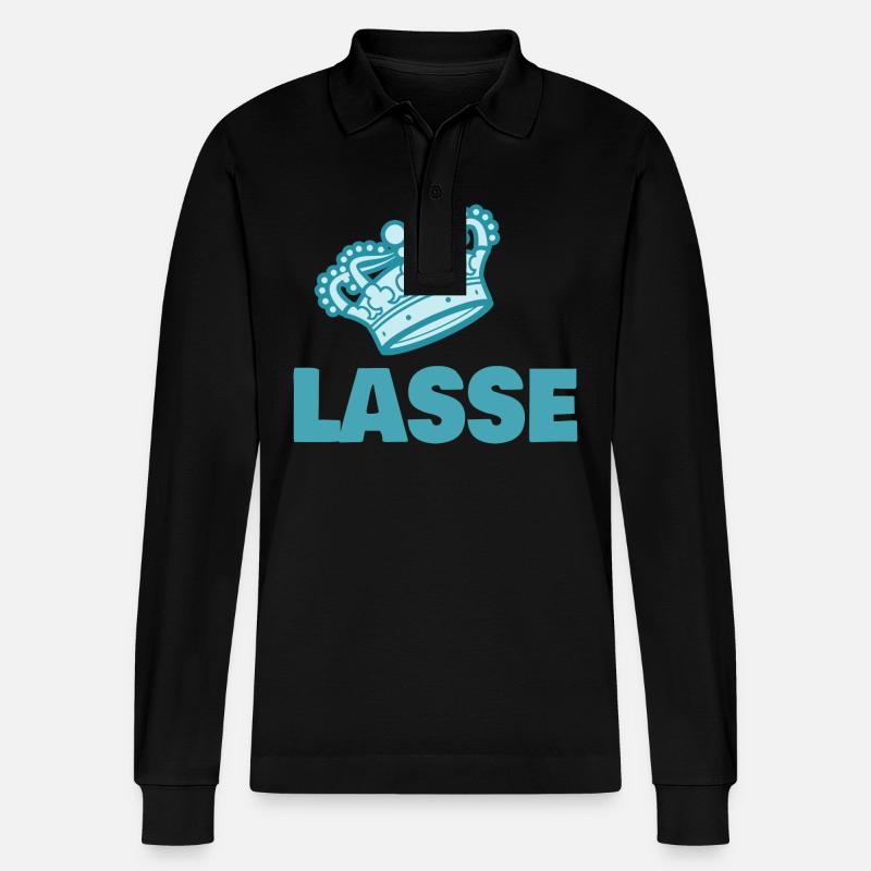 Lasse - Stanley/Stella Unisex Bio-Langarm-Poloshirt Prepster - Schwarz
