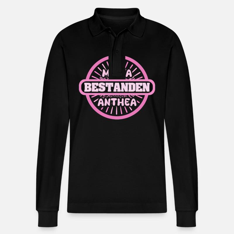 Anthea - Stanley/Stella Unisex Bio-Langarm-Poloshirt Prepster - Schwarz