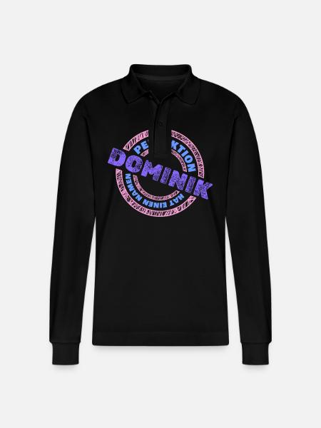 Dominik - Stanley/Stella Unisex Bio-Langarm-Poloshirt Prepster - Schwarz