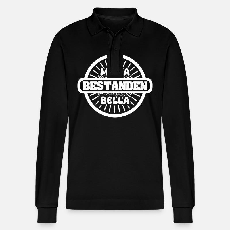 Bella as a given name - Stanley/Stella Organic Unisex Long-Sleeved Polo Shirt Prepster - black