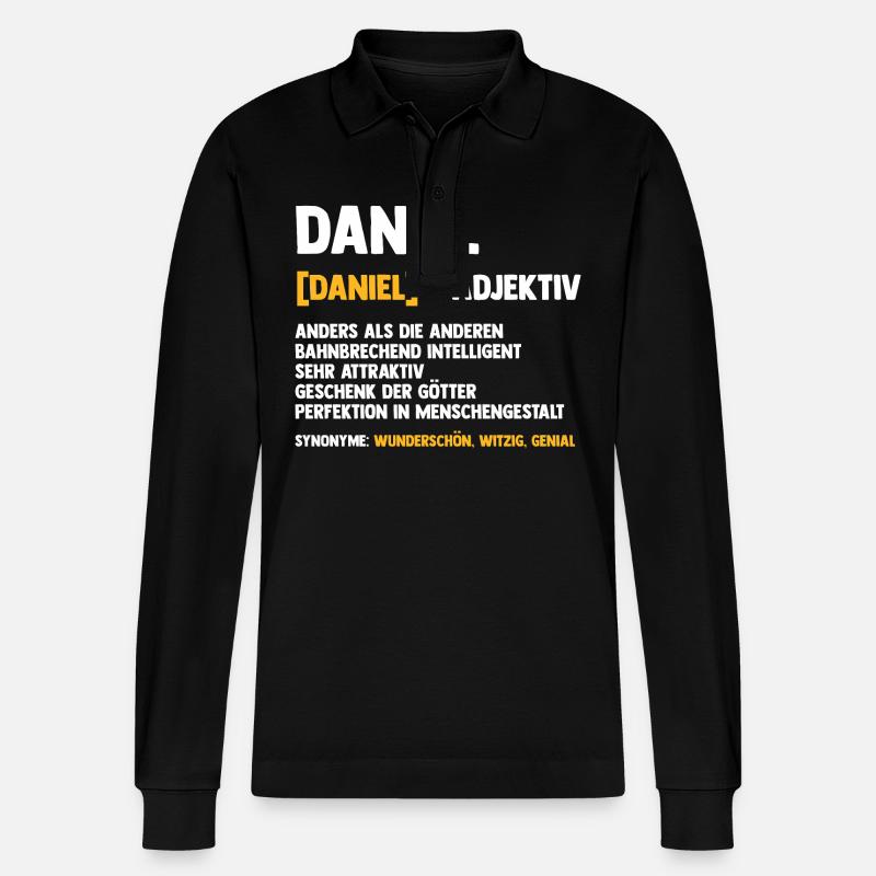 Daniel - Stanley/Stella Unisex Bio-Langarm-Poloshirt Prepster - Schwarz