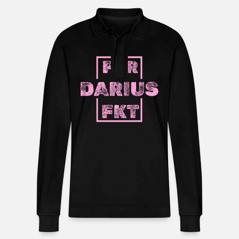 Darius Darius - Stanley/Stella Unisex Bio-Langarm-Poloshirt Prepster - Schwarz