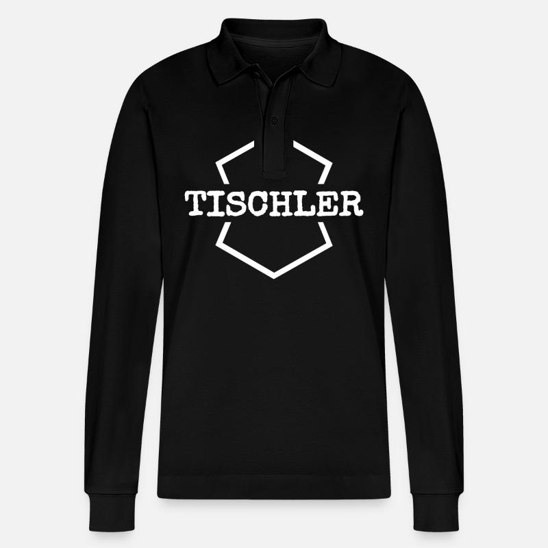Work Carpenter - Stanley/Stella Organic Unisex Long-Sleeved Polo Shirt Prepster - black
