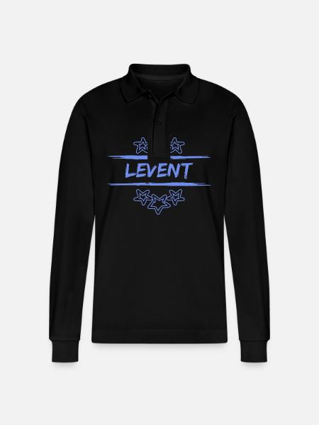 Levent as Levent - Stanley/Stella Organic Unisex Long-Sleeved Polo Shirt Prepster - black