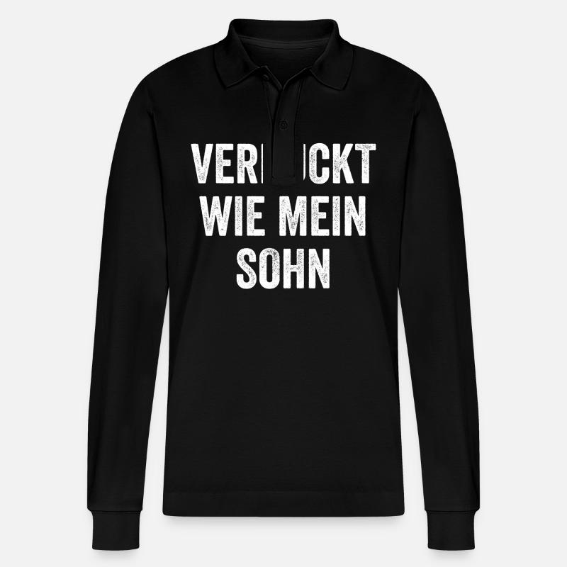 Bester Papa Ever - Stanley/Stella Unisex Bio-Langarm-Poloshirt Prepster - Schwarz