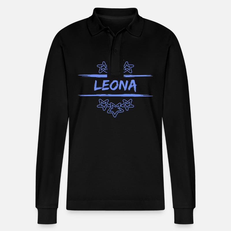 Leona - Stanley/Stella Unisex Bio-Langarm-Poloshirt Prepster - Schwarz