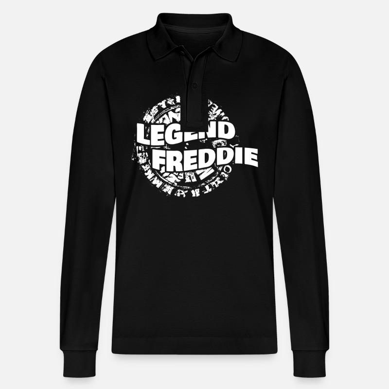 Mann Freddie - Stanley/Stella Unisex Bio-Langarm-Poloshirt Prepster - Schwarz
