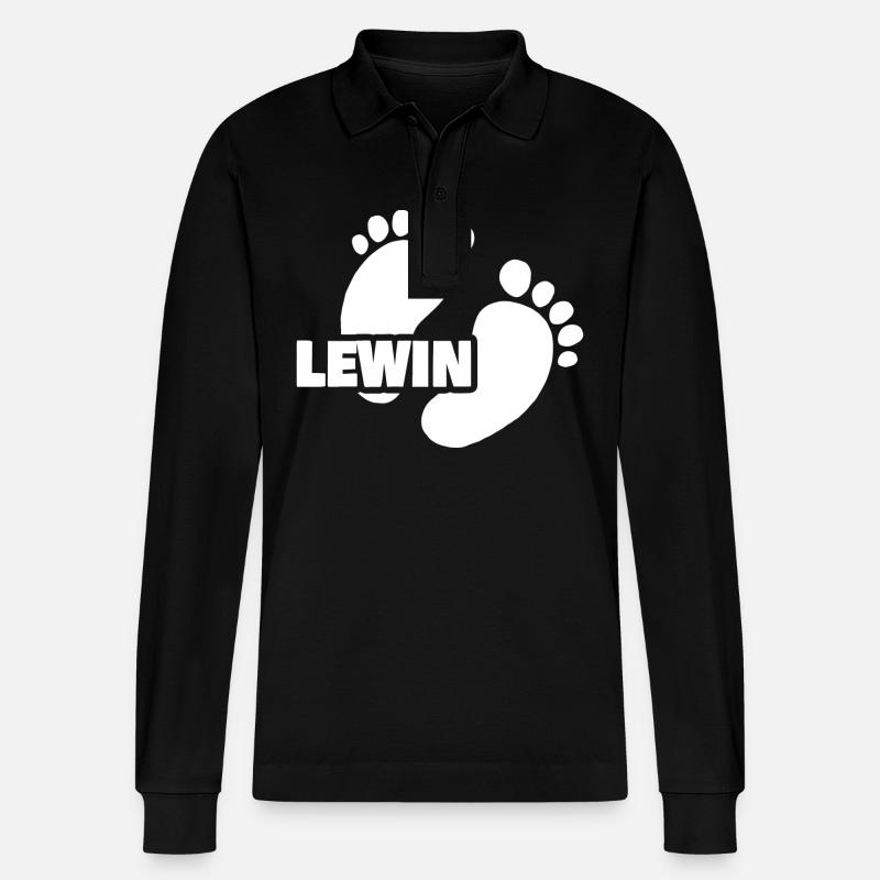 Lewin als Geburt - Stanley/Stella Unisex Bio-Langarm-Poloshirt Prepster - Schwarz
