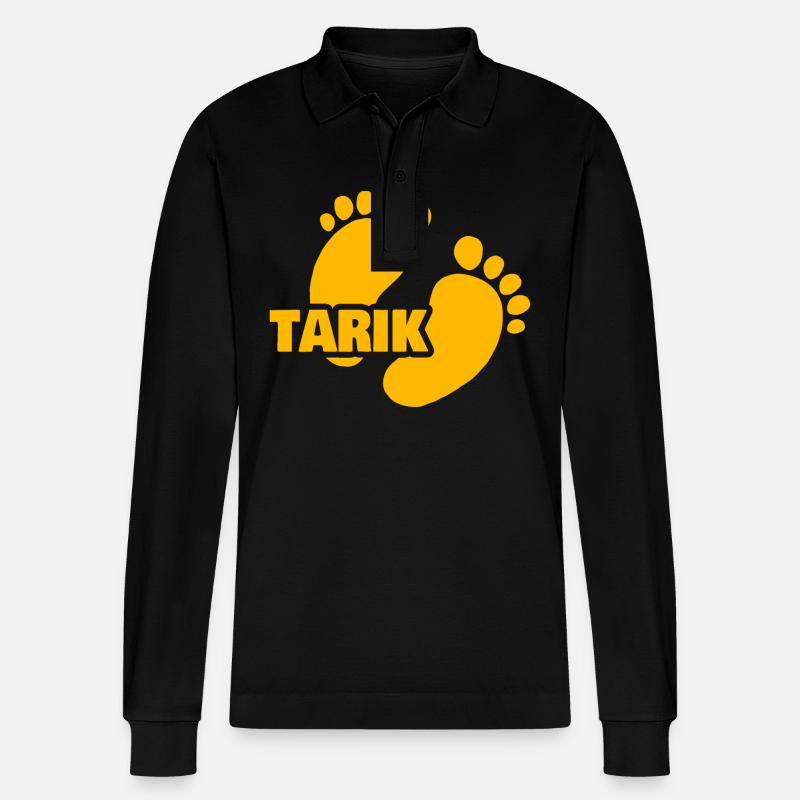 Tarik - Stanley/Stella Unisex Bio-Langarm-Poloshirt Prepster - Schwarz