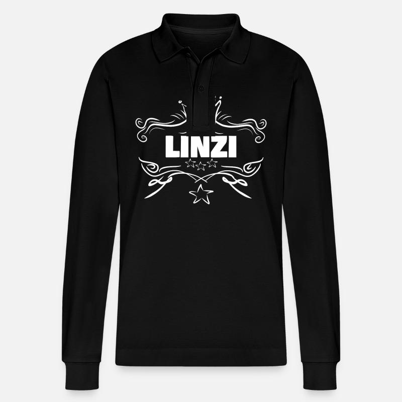 Linzi - Stanley/Stella Unisex Bio-Langarm-Poloshirt Prepster - Schwarz