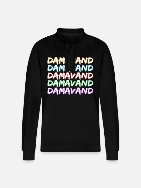 Gift for Damavand - Stanley/Stella Organic Unisex Long-Sleeved Polo Shirt Prepster - black