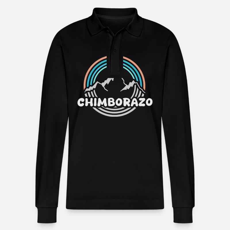 Berg Chimborazo - Stanley/Stella Unisex Bio-Langarm-Poloshirt Prepster - Schwarz